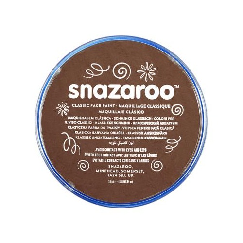 Farba do malowania twarzy Snazaroo 18ml brązowa jasna LIGHT BROWN