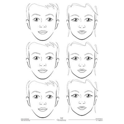 Mata treningowa do malowania twarzy Quick Faces A2 model 016