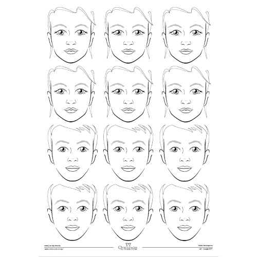 Mata treningowa do malowania twarzy Quick Faces A2 model 017