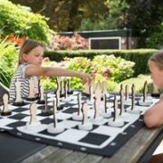 Gra integracyjna drewniane szachy XL